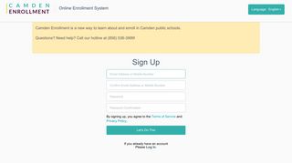 Sign Up - Camden Enrollment | SchoolMint