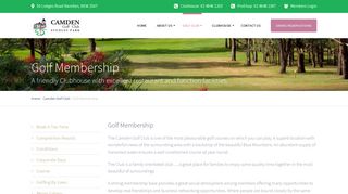 Golf Membership - Camden Golf Club