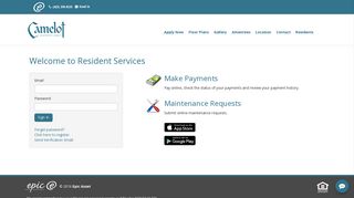 Login to Camelot Resident Services | Camelot
