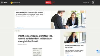 Westfield company, Camfour Inc., named as defendant in Newtown ...