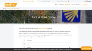 Sign-up to our Newsletter - CaminoWays.com