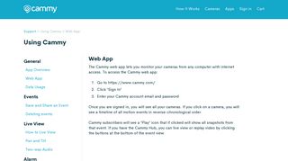Web App | Cammy