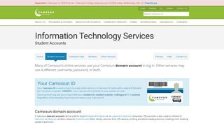 Student Accounts - Information Technology ... - Camosun College