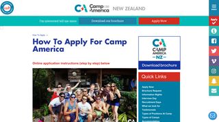 How To Apply: Camp America