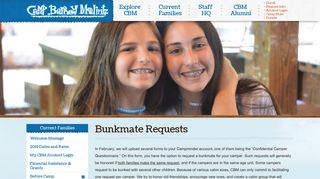 Bunkmate Requests | Camp Barney Medintz