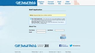 Staff Application - CampInTouch