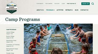 Summer Camp - PROGRAMS | Camp Friendship