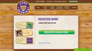 register now! - Camp Muskoka