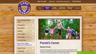 Parent's Corner: Camper Handbook and Packing Kit ... - Camp Muskoka