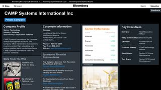 CAMP Systems International Inc: Company Profile - Bloomberg
