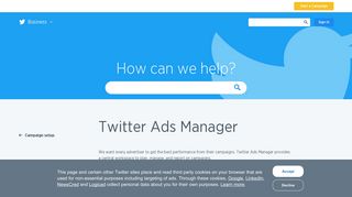 Ads Manager - Twitter for Business