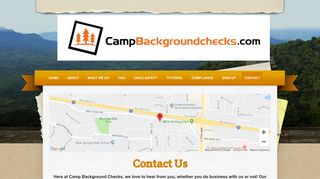 Contact - Camp Background Checks