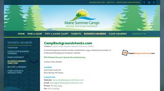 CampBackgroundchecks.com - Maine Summer Camps