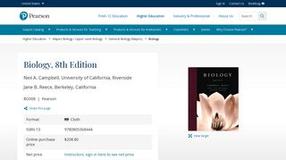 Biology, 8th Edition - Pearson