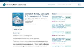 Campbell Biology: Concepts & Connections, 8th Edition