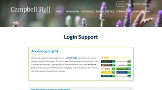 Campbell Hall | Login Support