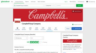 Campbell Soup Company Employee Benefits and Perks | Glassdoor