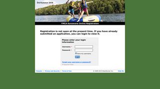 YMCA Kanawana Online Registration - Login