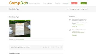 New Login Page - CampDoc.com