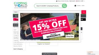 Log in to the website - Camping World