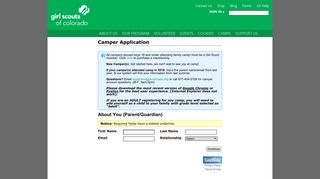 Camper Application - CampInTouch
