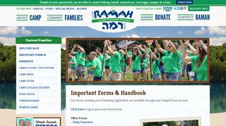 Important Forms & Handbook - Camp Ramah in the Poconos