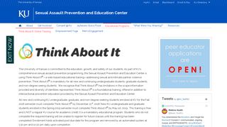 Think About It: Online Training - Sexual Assault Prevention and ...