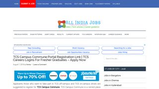TCS Campus Commune Portal Registration Link | TCS Careers ...
