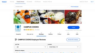 Working at CAMPUS COOKS: Employee Reviews | Indeed.com