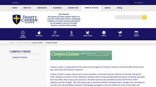 Campus Cuisine / Campus Cuisine - Trinity Catholic School