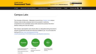 Campus Labs | Student Affairs Assessment Team - UWM
