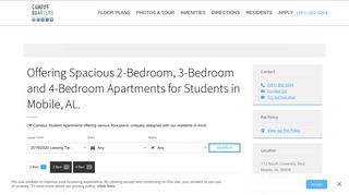 Campus Quarters - Luxury Student Apartment Floor Plans | Campus ...
