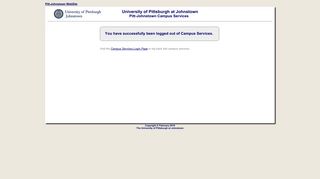 Campus Services - Log Out - University of Pittsburgh