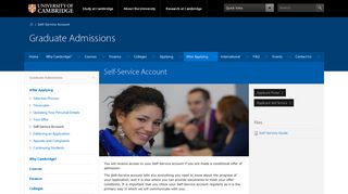 Self-Service Account | Graduate Admissions