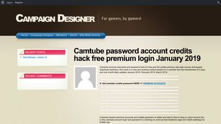 Camtube password account credits hack free premium login January ...