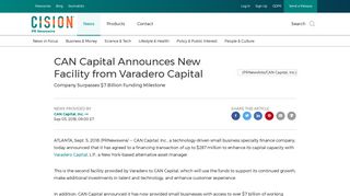 CAN Capital Announces New Facility from Varadero Capital