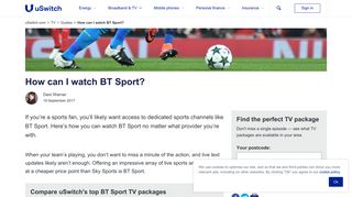 How can I watch BT Sport? - uSwitch.com