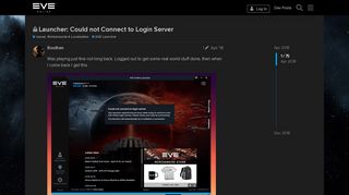 Launcher: Could not Connect to Login Server - EVE Launcher - EVE ...