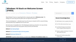 Windows 10 Stuck on Welcome Screen [FIXED] - Driver Easy