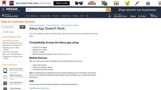 Amazon.com Help: Alexa App Doesn't Work
