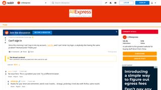Can't sign in : Aliexpress - Reddit