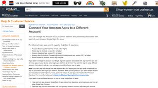 Amazon.com Help: Connect Your Amazon Apps to a Different Account