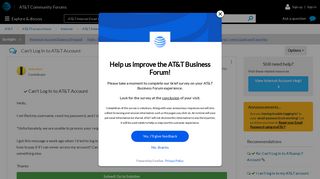 Solved: Can't Log In to AT&T Account - AT&T Community