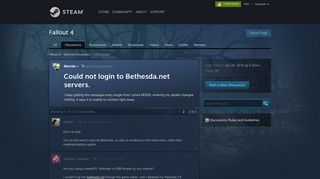 Could not login to Bethesda.net servers. :: Fallout 4 General Discussions