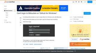 Can't login to Bitbucket on 'Github for Windows' - Stack Overflow
