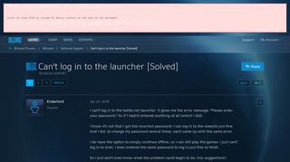 Can't log in to the launcher [Solved] - Blizzard Forums
