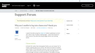 Why am I unable to log into chase.com? thank you | Firefox Support ...