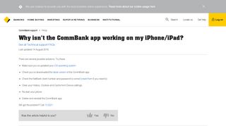 Why isn't the NetBank app working on my iPhone/iPad? - CommBank