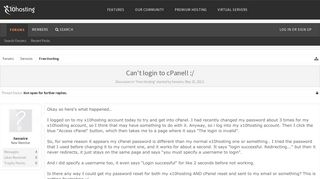 Can't login to cPanel! :/ | x10Hosting: Free Hosting Community