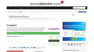Craigslist down? Current status and problems | Downdetector